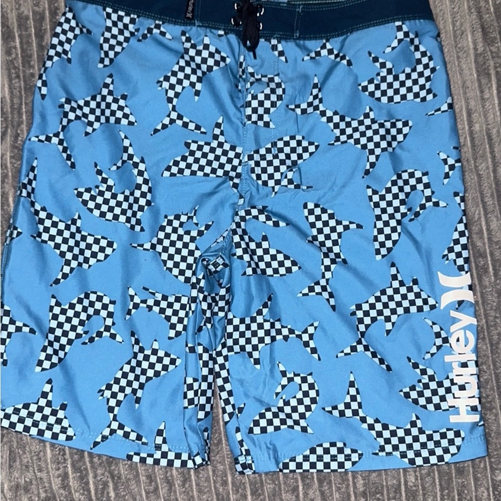 Hurley Blue Checker Shark Boardshorts